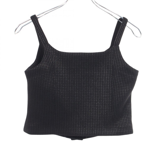CHANEL 2025 Cruise Nylon Bustier Crop Top Black Size 34