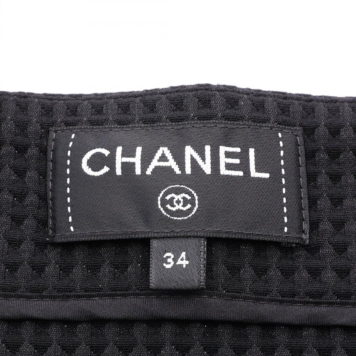 CHANEL 2025 Cruise Nylon Bustier Crop Top Black Size 34