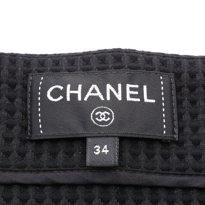 CHANEL 2025 Cruise Nylon Bustier Crop Top Black Size 34