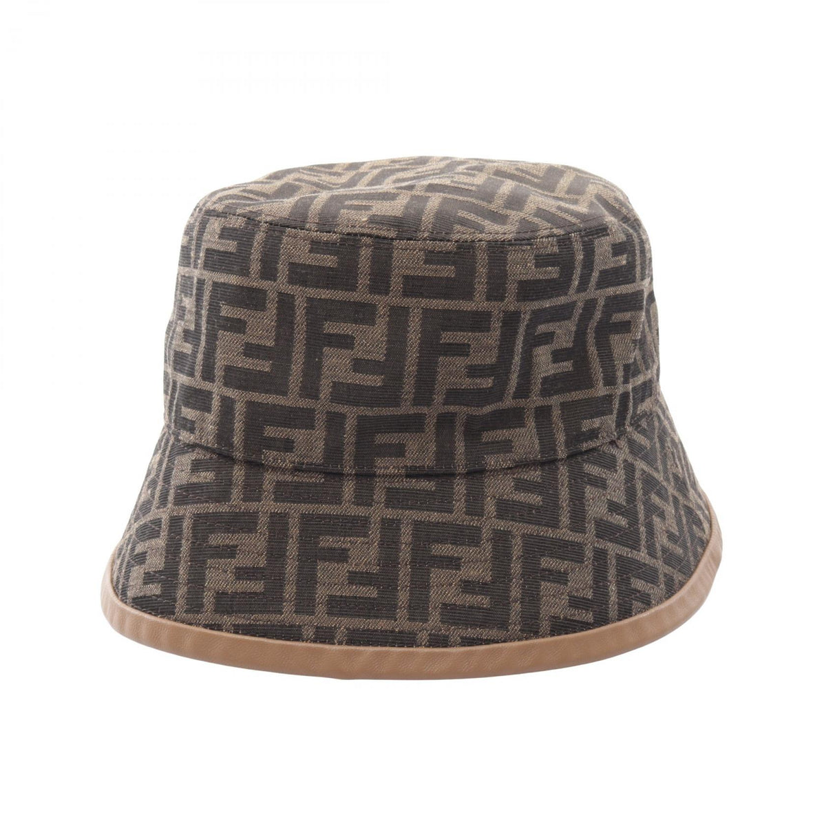 FENDI Zucca Cotton Polyester Bucket Hat Size L