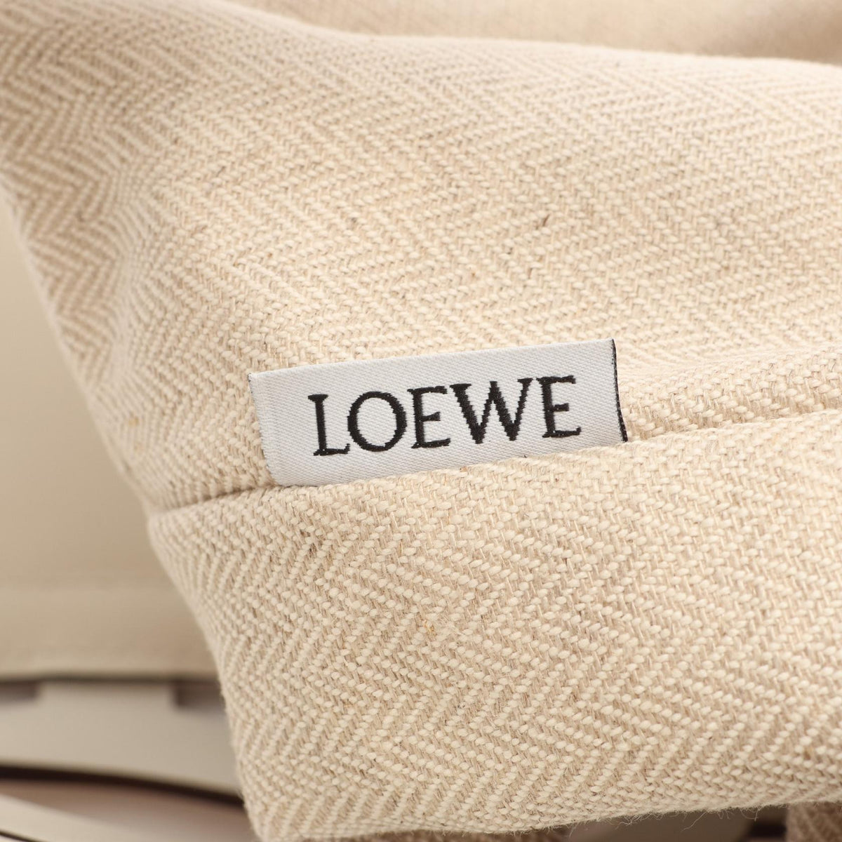 LOEWE Anagram Cutout Leather Bag White