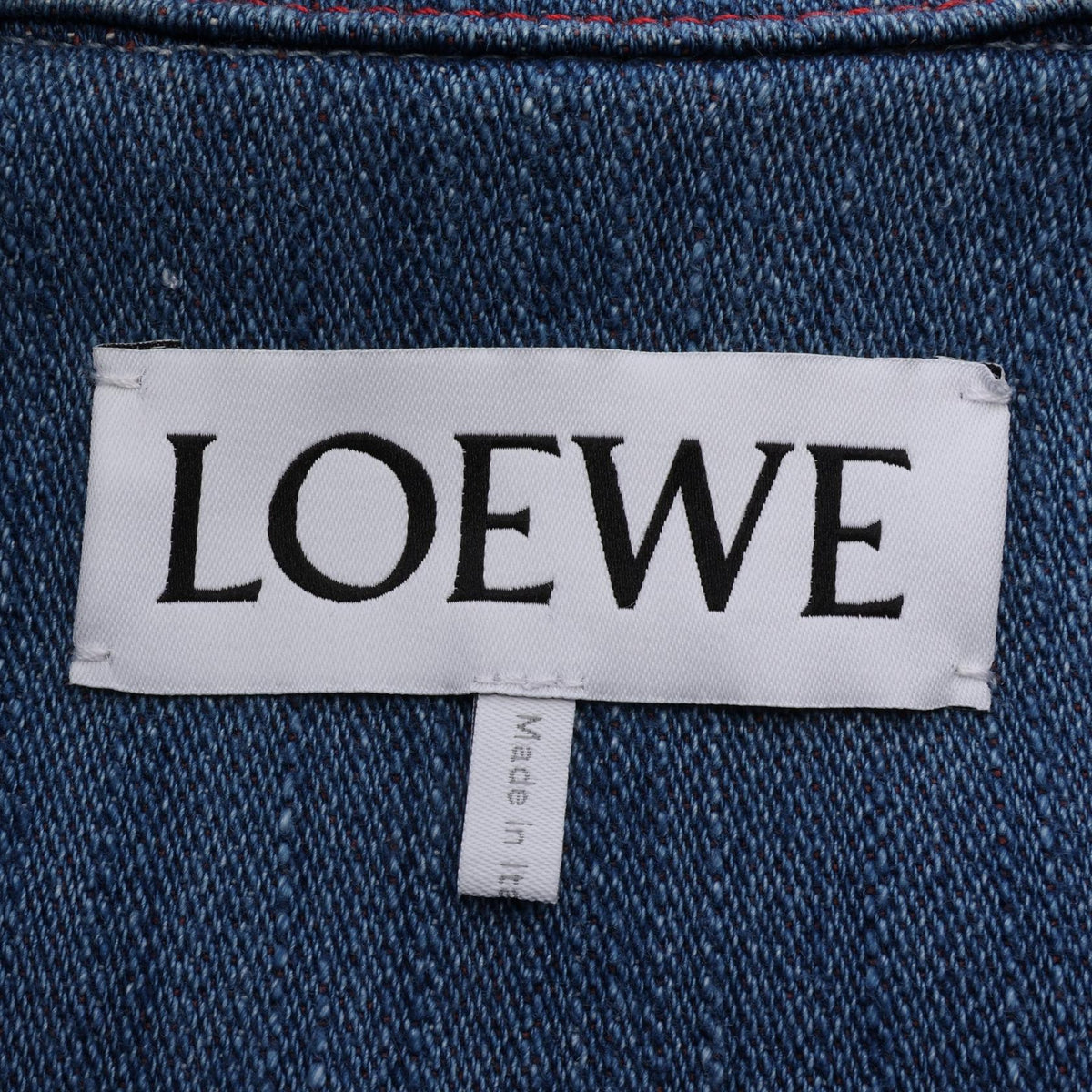 LOEWE Anagram Hooded Denim Jacket Blue Cotton Size 32