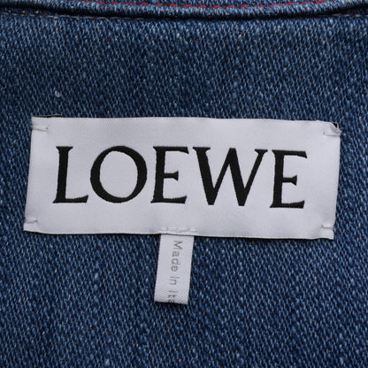 LOEWE Anagram Hooded Denim Jacket Blue Cotton Size 32