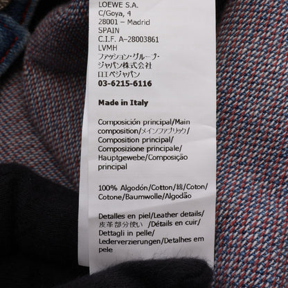LOEWE Anagram Hooded Denim Jacket Blue Cotton Size 32