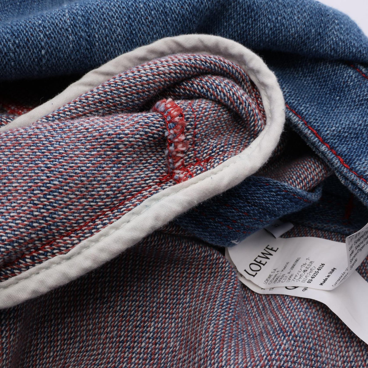 LOEWE Anagram Hooded Denim Jacket Blue Cotton Size 32