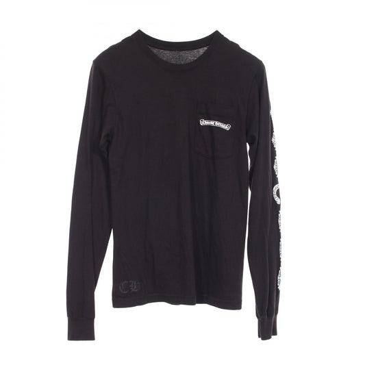 CHROME HEARTS Scroll Label Long Sleeve T-Shirt Black Size S