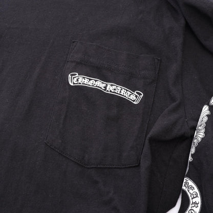 CHROME HEARTS Scroll Label Long Sleeve T-Shirt Black Size S
