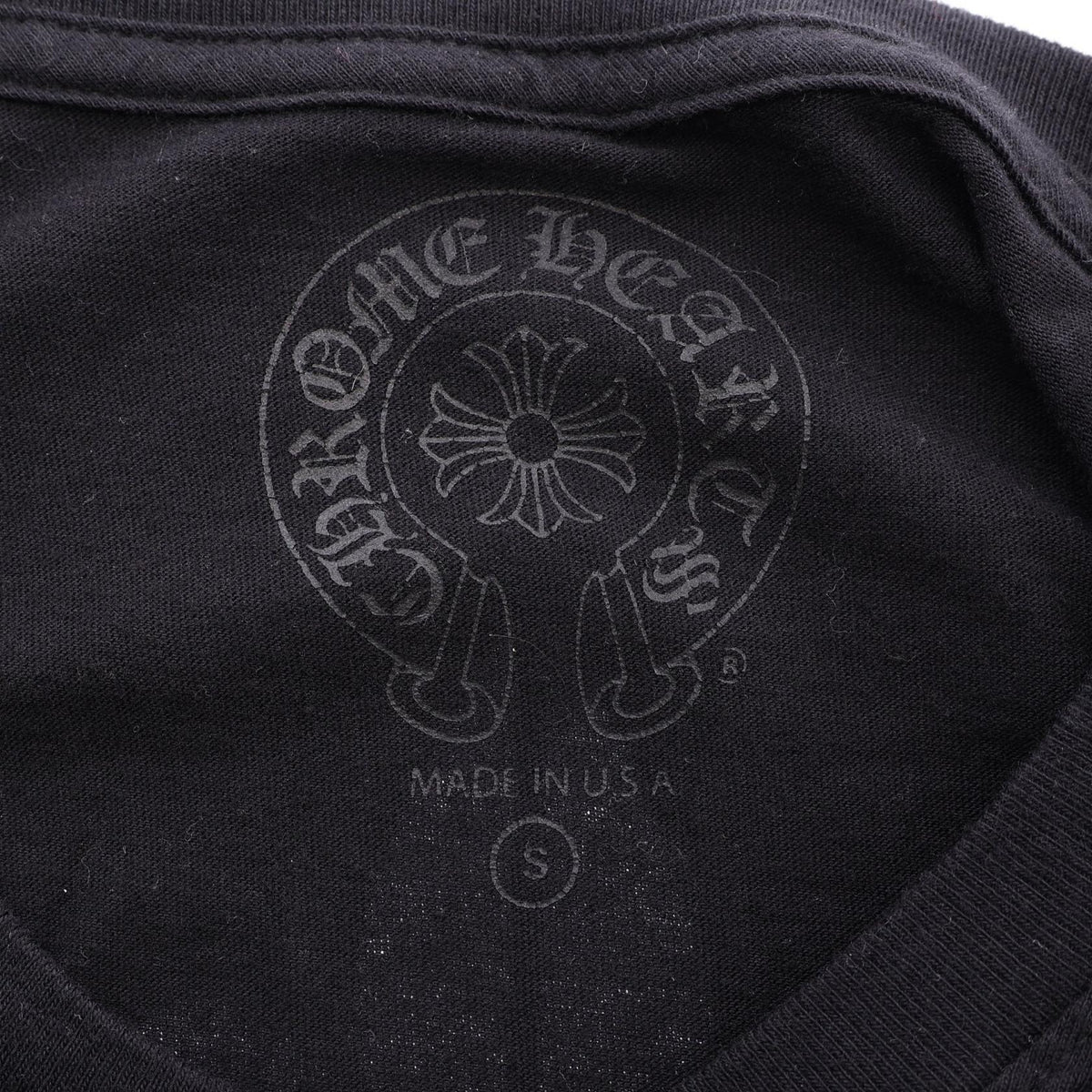 CHROME HEARTS Scroll Label Long Sleeve T-Shirt Black Size S