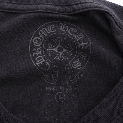 CHROME HEARTS Scroll Label Long Sleeve T-Shirt Black Size S