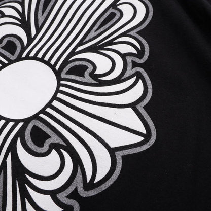 CHROME HEARTS Scroll Label Long Sleeve T-Shirt Black Size S