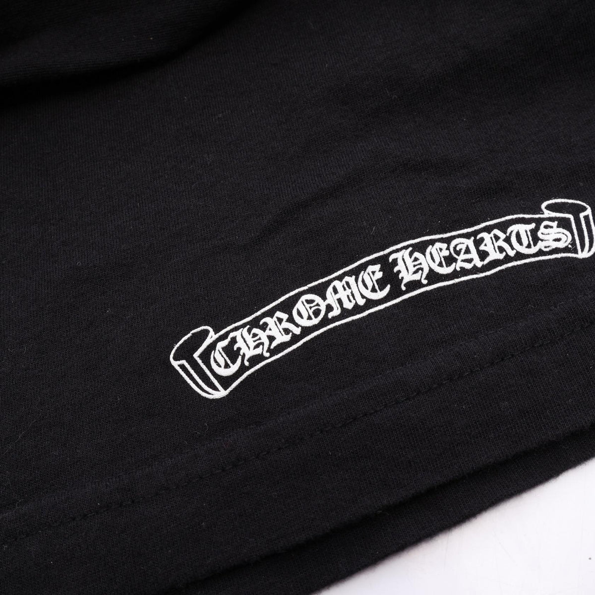CHROME HEARTS Scroll Label Long Sleeve T-Shirt Black Size S