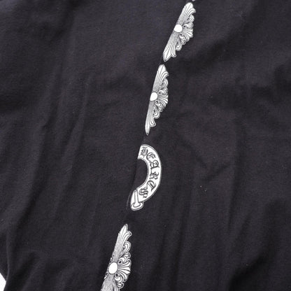 CHROME HEARTS Scroll Label Long Sleeve T-Shirt Black Size S