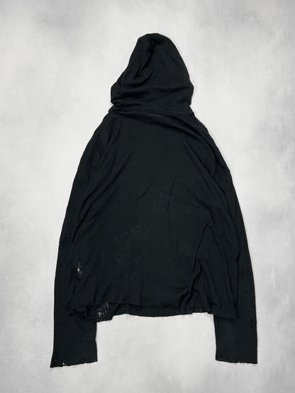 1017 ALYX 9SM Black Tattered Big Hoodie Size M