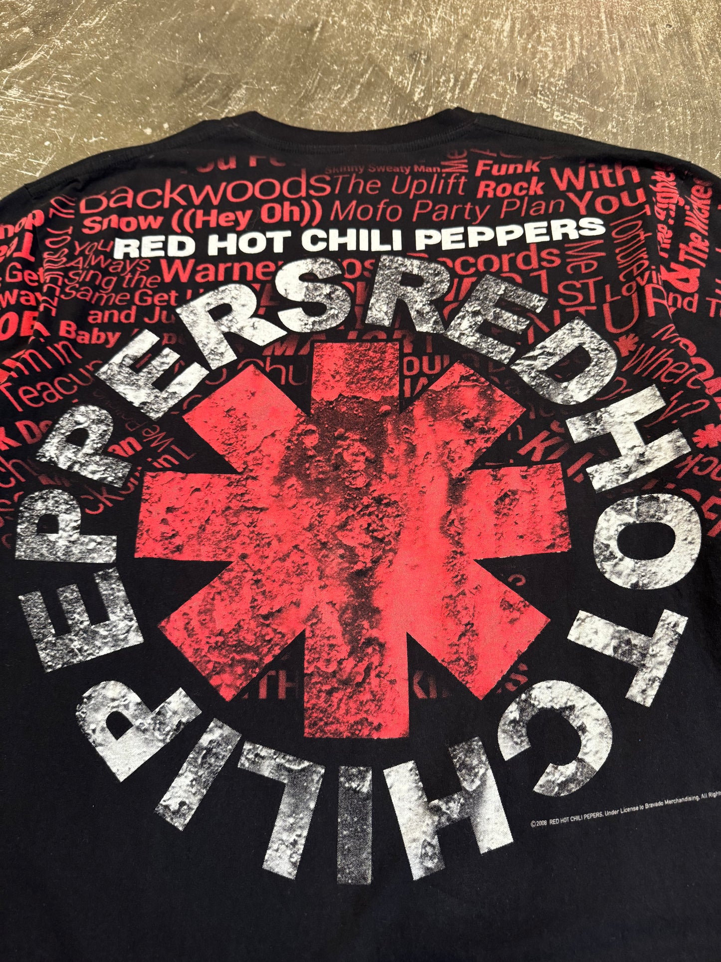 Vintage RED HOT CHILI PEPPERS Bootleg T-Shirt Black Size XXL