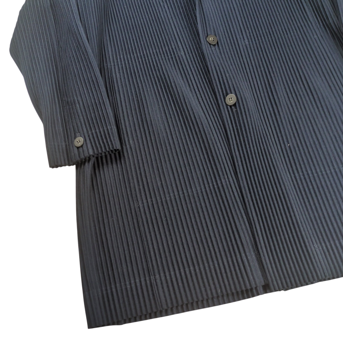 HOMME PLISSE ISSEY MIYAKE 3B Pleats Coat Navy Size 1
