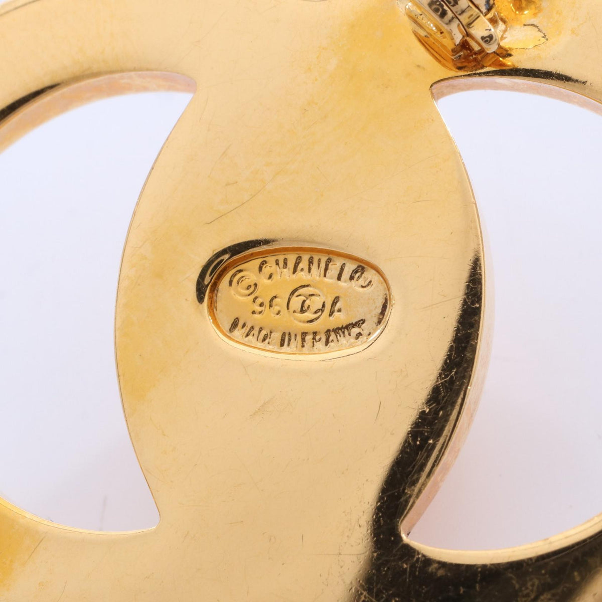 CHANEL Coco Mark Turnlock Plated Brooch