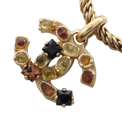 CHANEL Coco Mark Gripoix Gold Necklace