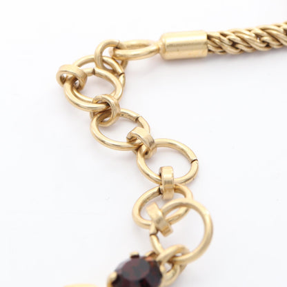 CHANEL Coco Mark Gripoix Gold Necklace