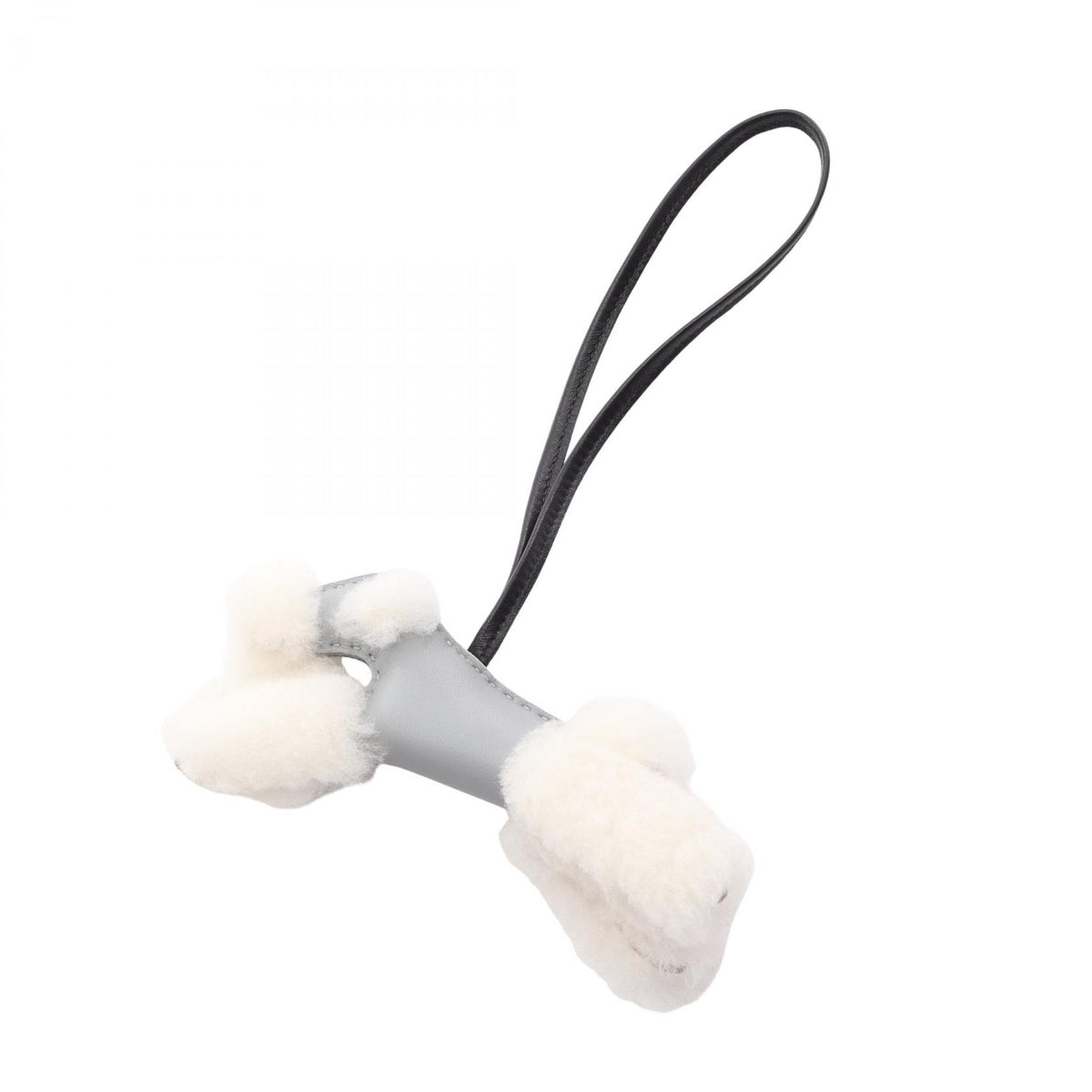 HERMES Buddy Gris Paltin Charm Gray