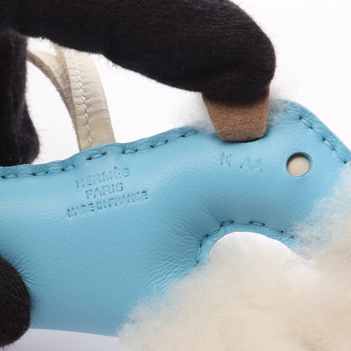 HERMES Buddy Bleu Azteque Charm Blue
