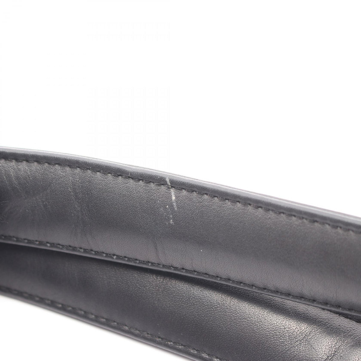 CHANEL Black Embossed Logo Shoulder Bag