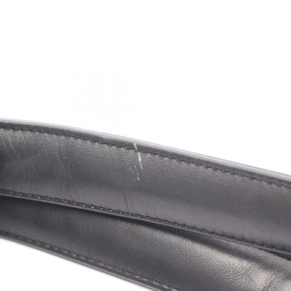 CHANEL Black Embossed Logo Shoulder Bag