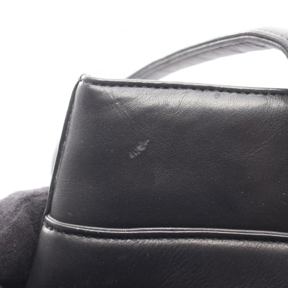 CHANEL Black Embossed Logo Shoulder Bag