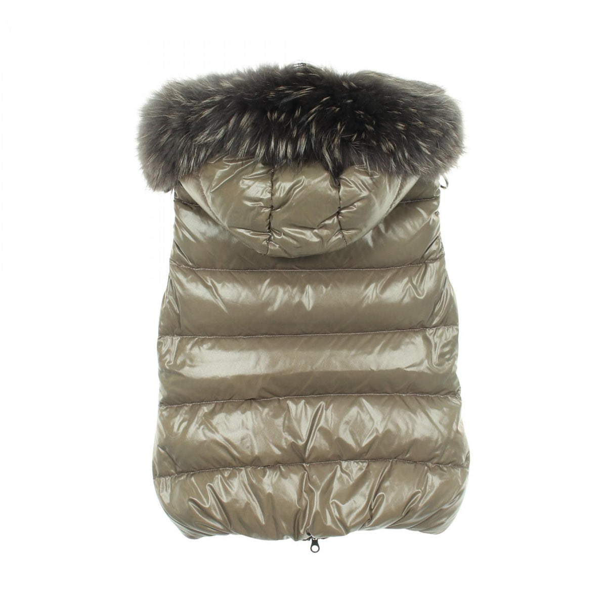 DUVETICA Hooded Down Vest Khaki Size 38