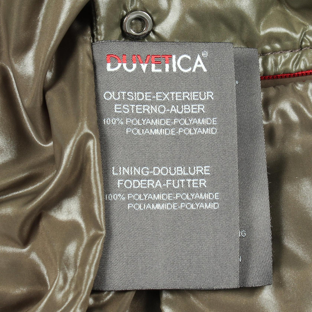 DUVETICA Hooded Down Vest Khaki Size 38