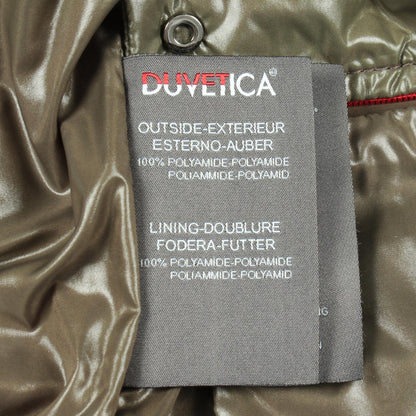 DUVETICA Hooded Down Vest Khaki Size 38