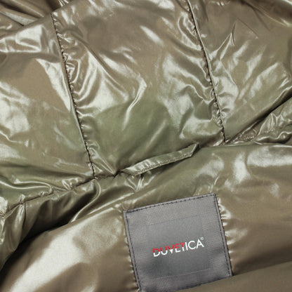 DUVETICA Hooded Down Vest Khaki Size 38