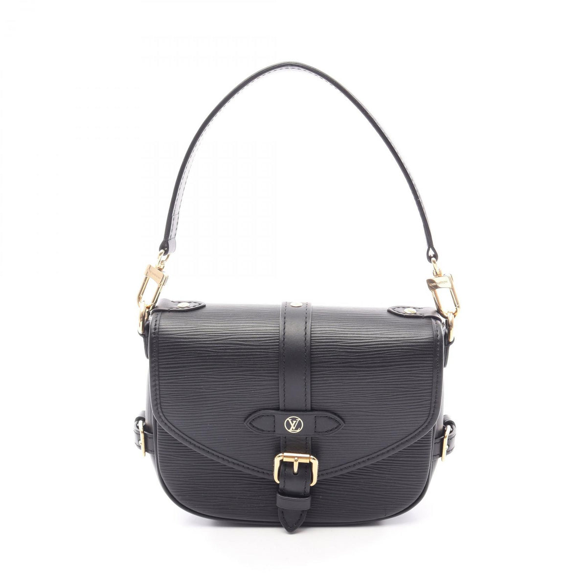 LOUIS VUITTON Saumur BB Epi Bag Black
