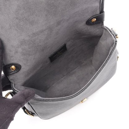 LOUIS VUITTON Saumur BB Epi Bag Black