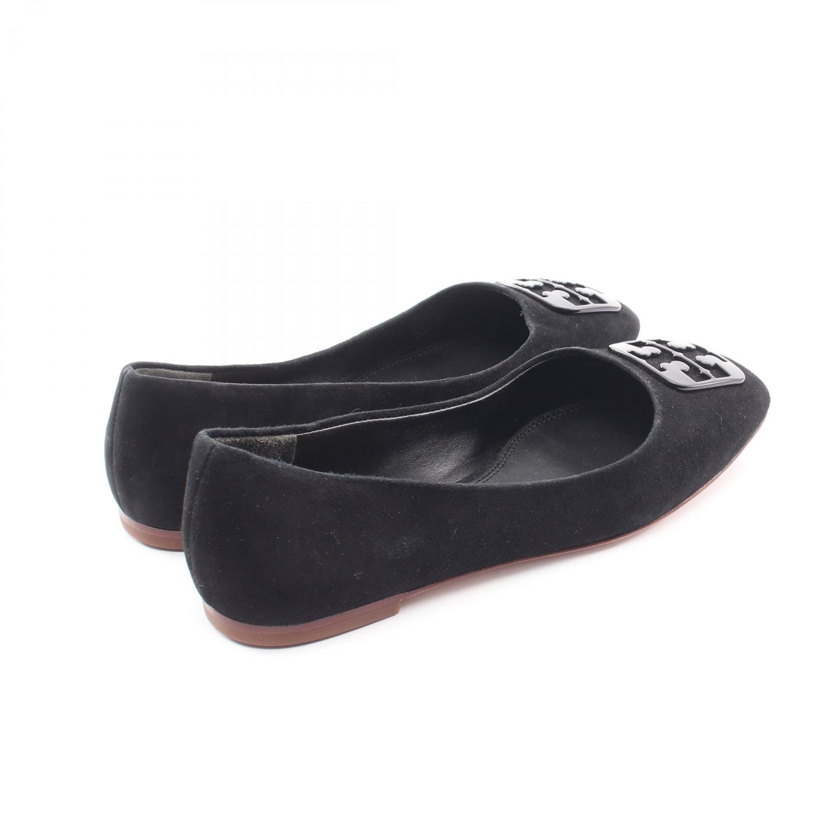 Tory Burch Black Suede Logo Pumps Size US 5.5