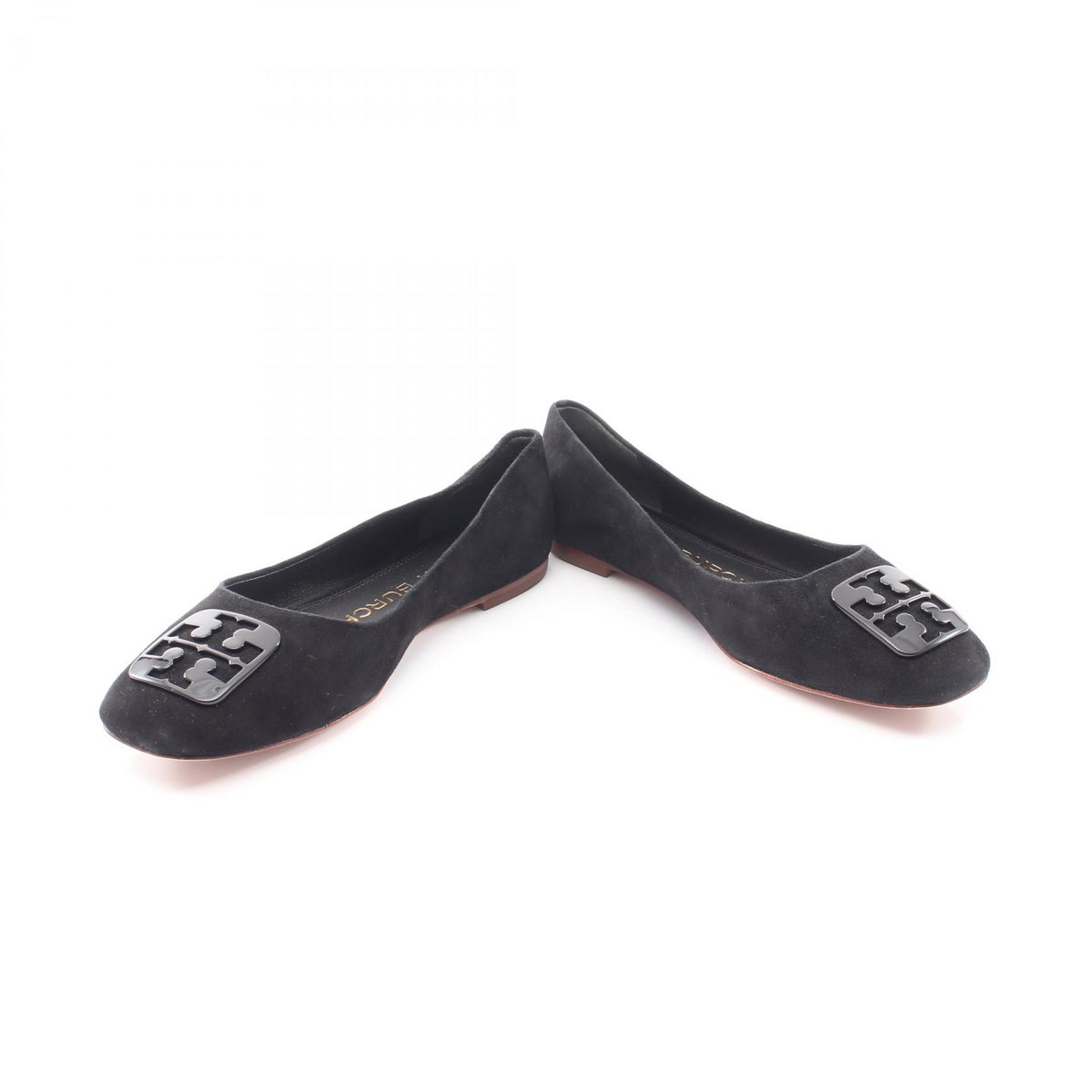 Tory Burch Black Suede Logo Pumps Size US 5.5