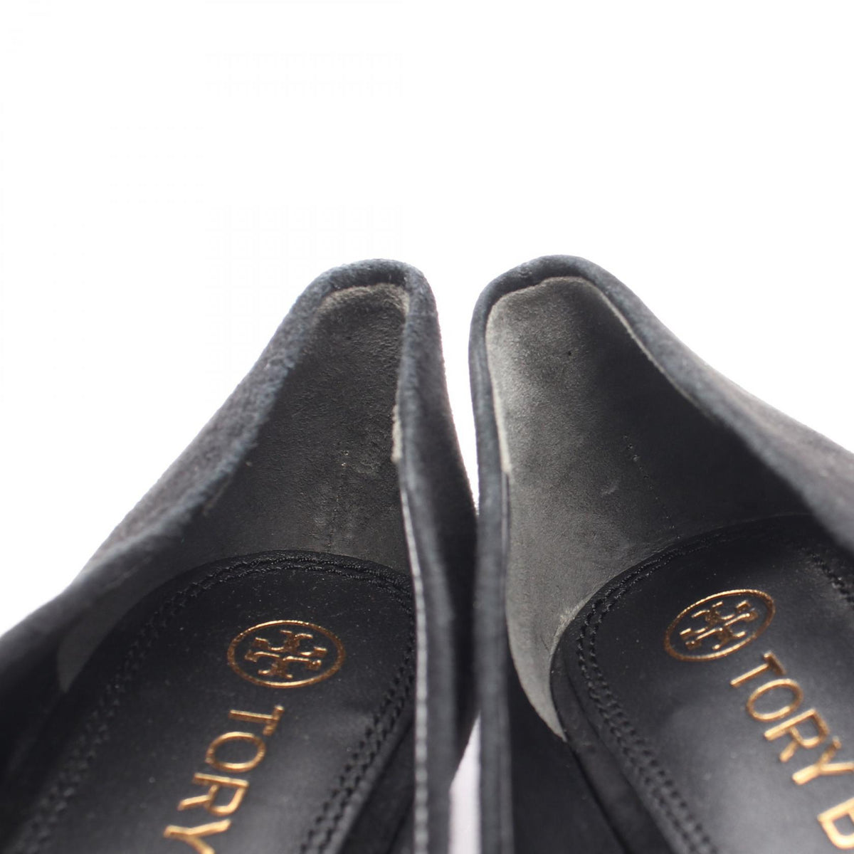 Tory Burch Black Suede Logo Pumps Size US 5.5