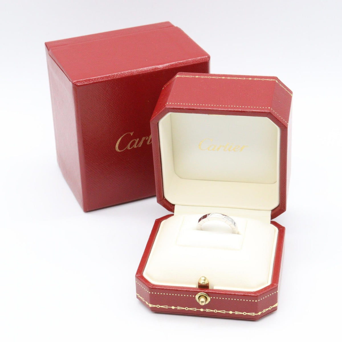 CARTIER K18WG Ring Silver Size JP 7