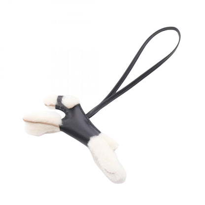 HERMES Buddy Agneau Milo Charm Black