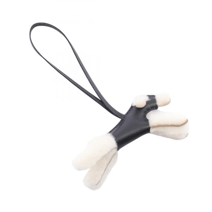 HERMES Buddy Agneau Milo Charm Black