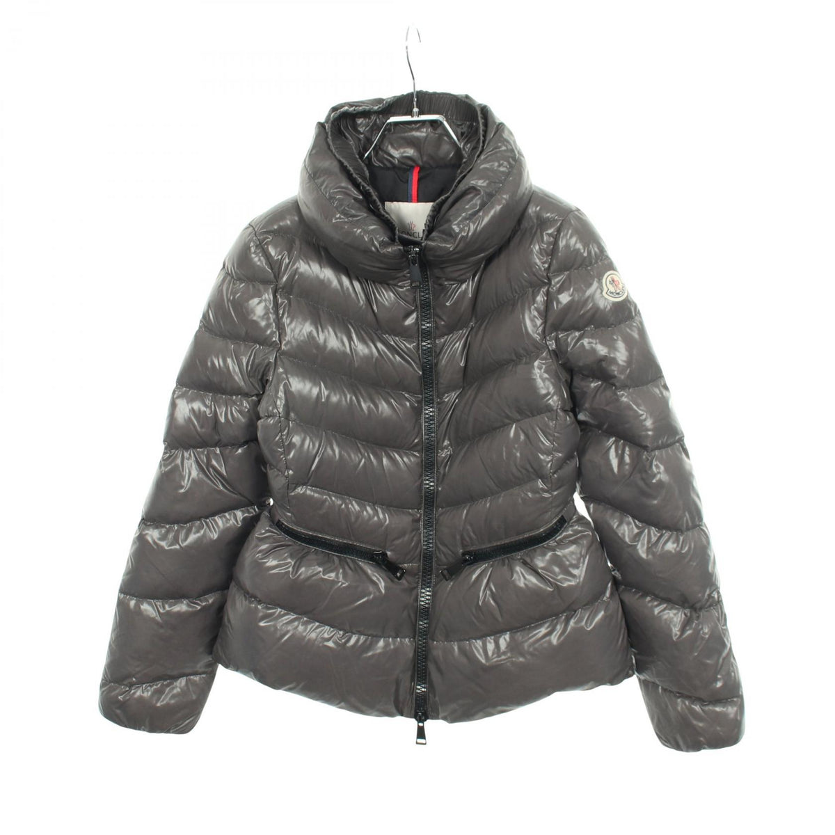 MONCLER MIRIEL Gray Nylon Down Jacket Size 0