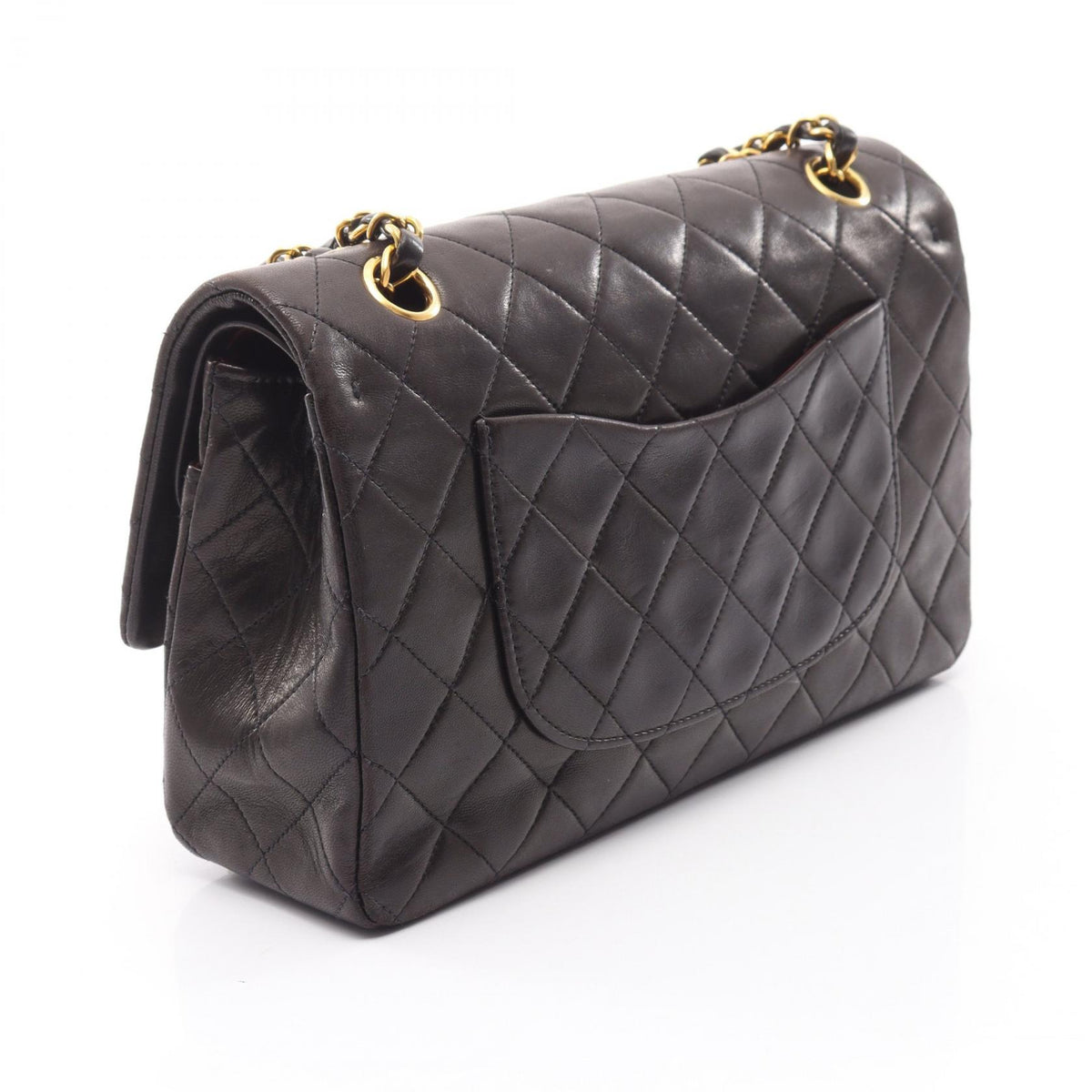 CHANEL Matelassé Double Flap Bag Black