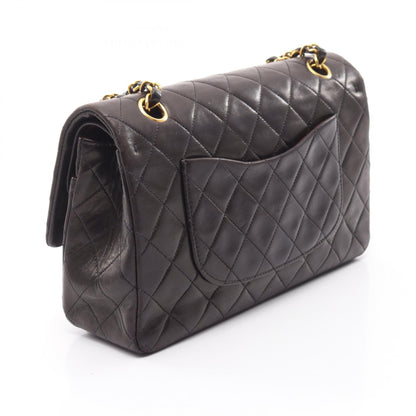 CHANEL Matelassé Double Flap Bag Black