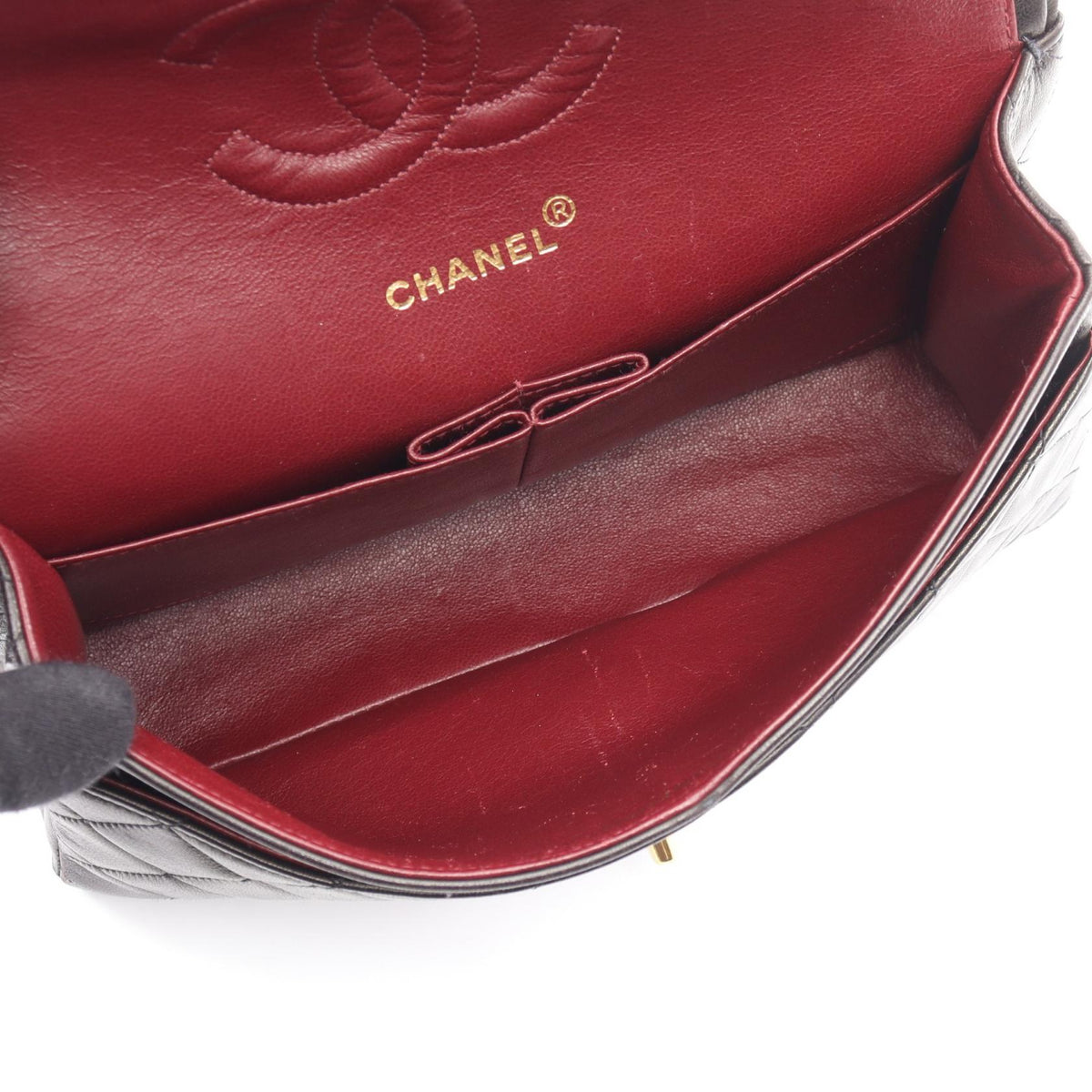 CHANEL Matelassé Double Flap Bag Black