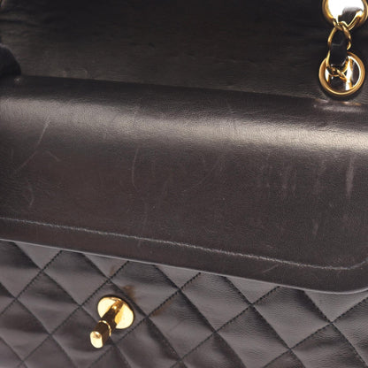 CHANEL Matelassé Double Flap Bag Black