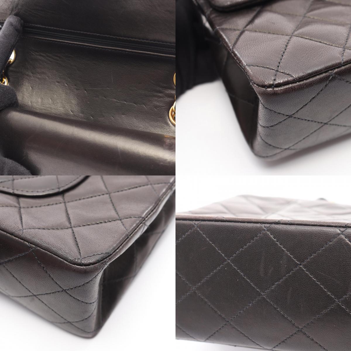 CHANEL Matelassé Double Flap Bag Black