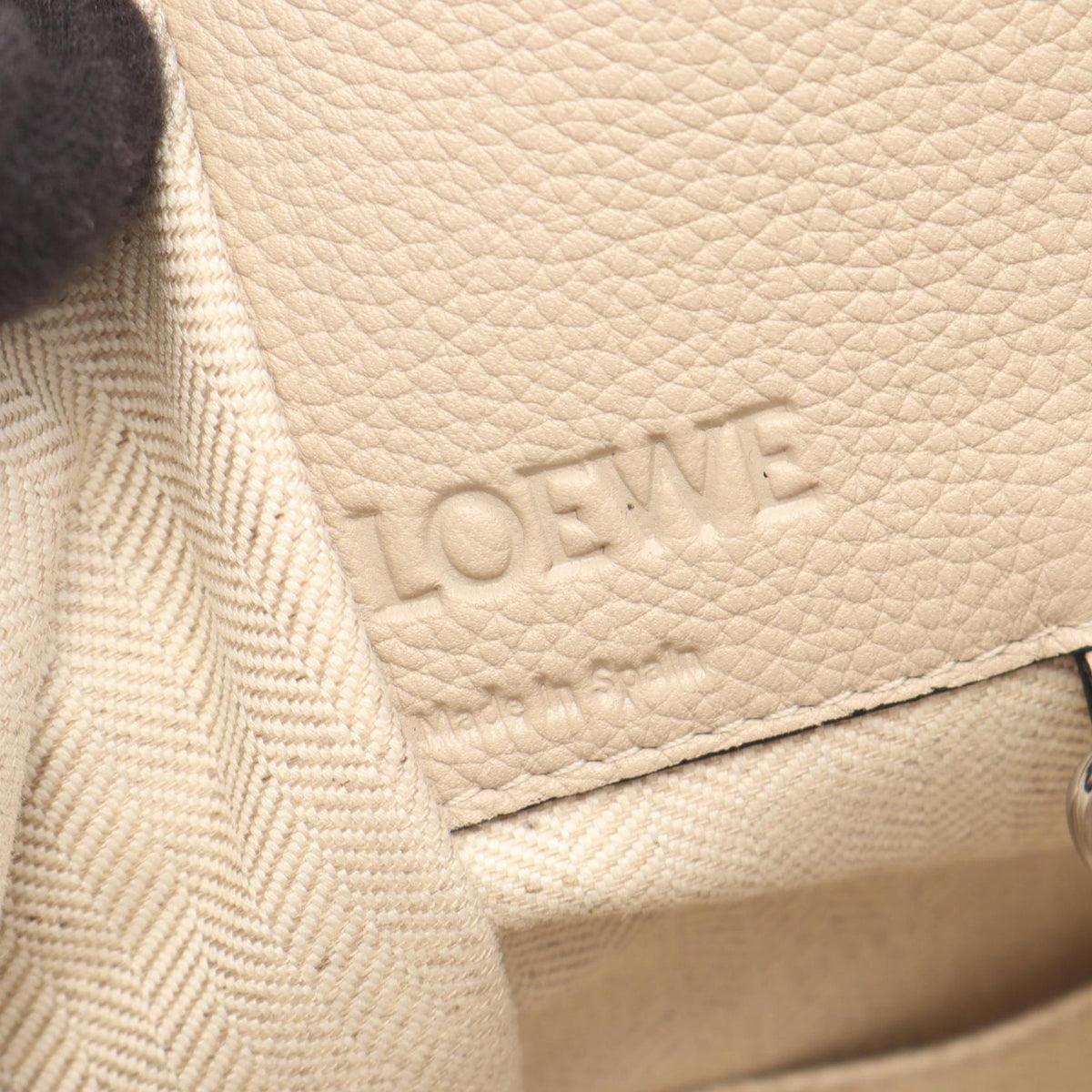 LOEWE HAMMOCK SMALL 2WAY Leather Bag Beige