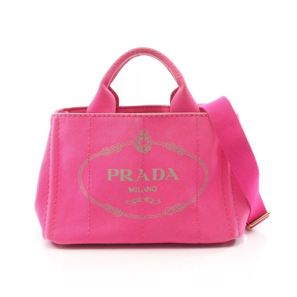PRADA CANAPA Mini 2-Way Canvas Tote Bag