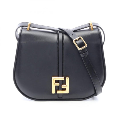 FENDI Black Leather Medium Shoulder Bag