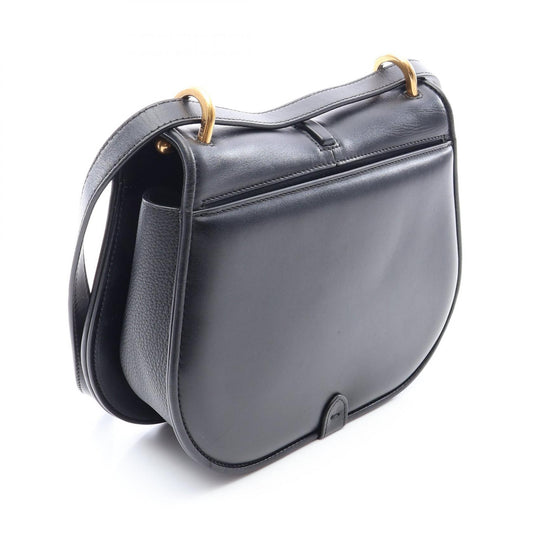 FENDI Black Leather Medium Shoulder Bag