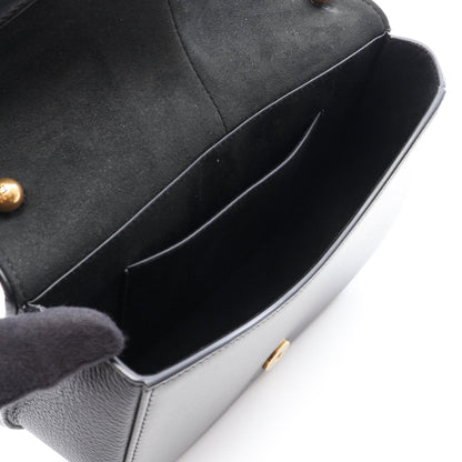 FENDI Black Leather Medium Shoulder Bag